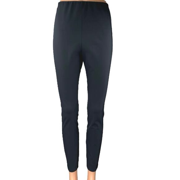 Theory Women's Black Skinny Leg High Waist Zipper Trousers Dress Pants Size 2 - Picture 1 of 5